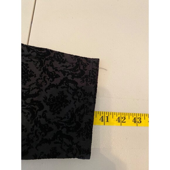 Faded Glory Black Damask Patterned Stretch Pants XL 16-18 - Picture 6 of 9